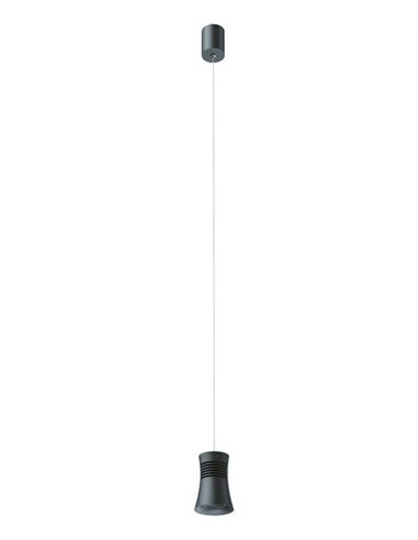 Colgante de techo Pagoda – Mantra – Lámpara colgante blanca-negra, LED 3000K-4000K