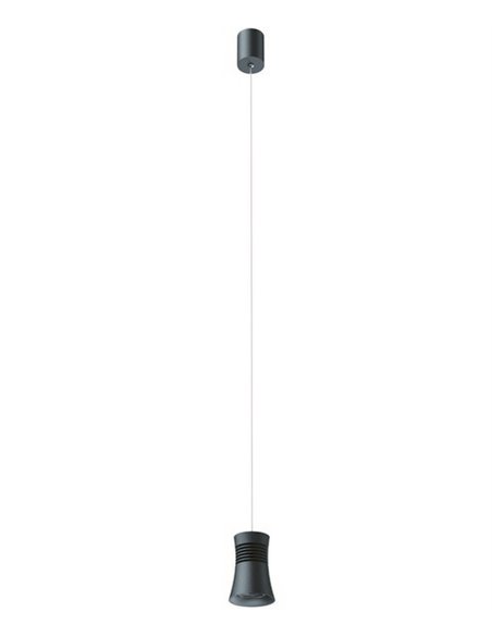 Colgante de techo Pagoda – Mantra – Lámpara colgante blanca-negra, LED 3000K-4000K
