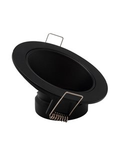 Downlight redondo Brandon – Mantra – Foco de techo negro GU10, 11 cm 2