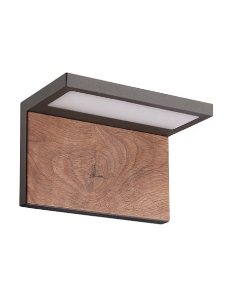 Aplique de pared de exterior Ruka – Mantra – Lámpara de exterior de madera, IP65 LED 3000K
