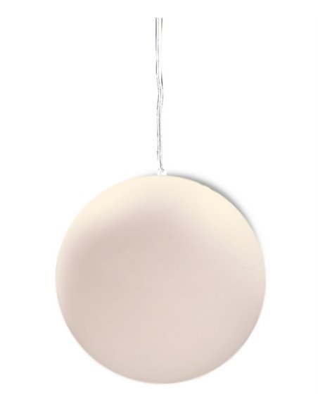 Lámpara colgante Avoriaz – Mantra – Lámpara de exterior tipo bola Chill out, 35-40-50 cm, blanca
