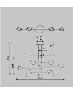 Lámpara de techo Capuccina – Mantra – Lámpara colgante decorativa LED 3000K, 110 cm 2
