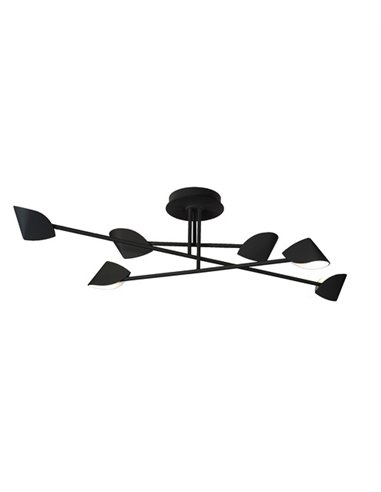 Plafón de techo Capuccina – Mantra – Lámpara de techo 6 luces, LED 3000K, negro-blanco