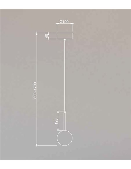 Lámpara colgante Cellar – Mantra – Lámpara de techo tipo bola, G4