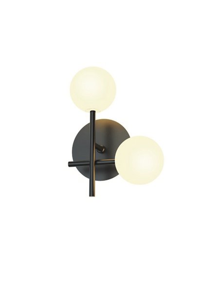 Aplique de pared Cellar – Mantra – Lámpara de pared tipo bola, 2xG4, Negro