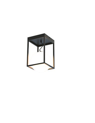 Plafón de techo Desigual – Mantra – Lámpara de techo tipo bola, 1xE27, Metal negro, 53,5 cm