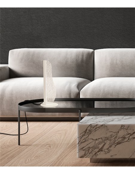 Lámpara de mesa Bianca – Mantra – Lámpara decorativa blanca, LED 3000K