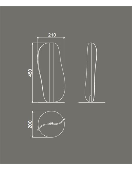 Lámpara de mesa Bianca – Mantra – Lámpara decorativa blanca, LED 3000K