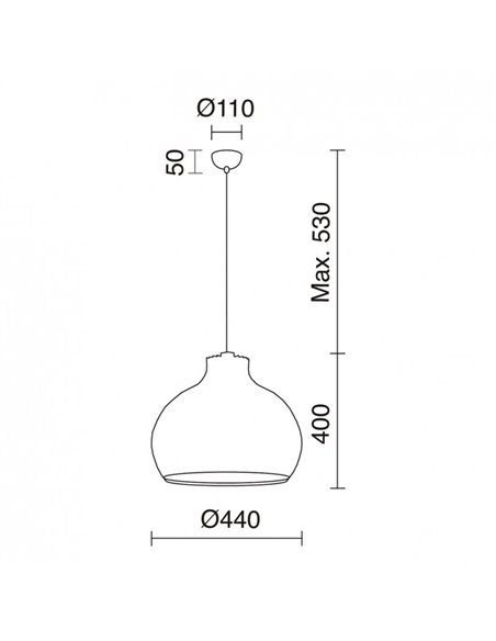 Colgante de techo Cuska - Exo - Novolux Lighting