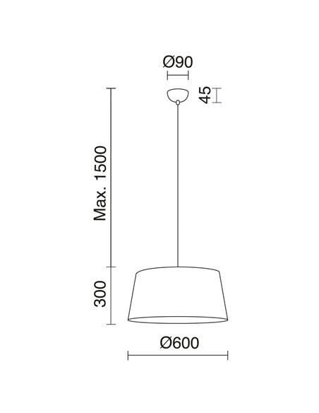 Pendant lamp with gold/silver synthetic fiber - Selma - Exo - Novolux