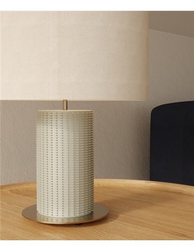 Lámpara de mesa Dab – Aromas – Lámpara decorativa de cerámica, Pantalla incluida