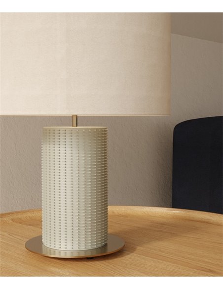 Lámpara de mesa Dab – Aromas – Lámpara decorativa de cerámica, Pantalla incluida