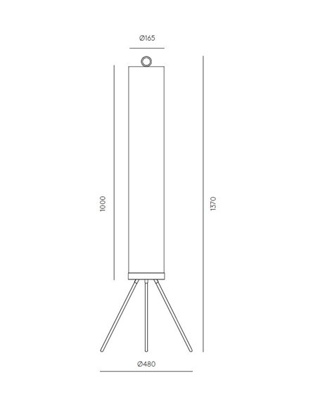 Lámpara de pie Nooi – Aromas – Pie de salón, 137 cm, Pantalla textil