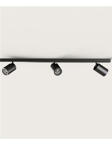 Regleta de techo Noon – Aromas – Lámpara con 3 focos, GU10 LED 3000K, Regulable Triac