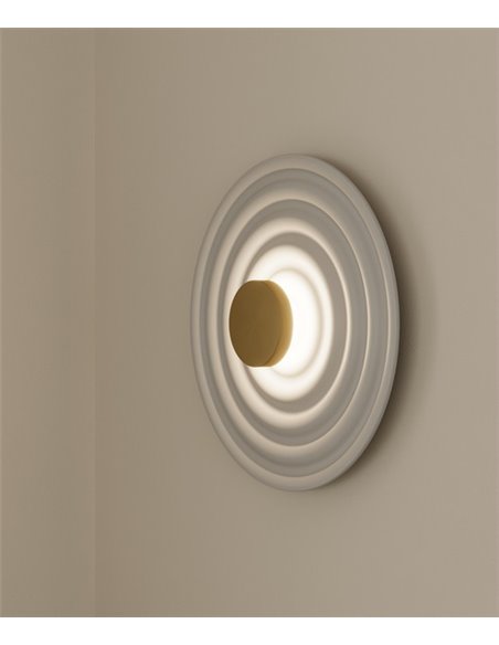 Aplique de pared Rang – Aromas – Lámpara decorativa circular, de resina, LED 3000K