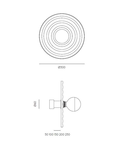 Aplique de pared Wave – Aromas – Lámpara de pared de alabastro, Blanco, 30 cm
