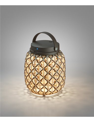 Lámpara portátil Nans - Bover - Lámpara de fibra sintética, con cargador, regulable