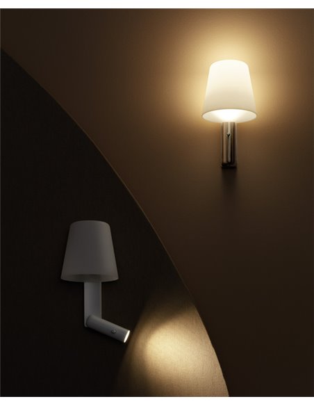 Aplique de pared Read Me - Leds C4 - Lámpara de lectura LED, luz orientable, pantalla metacrilato