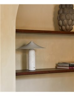Lámpara de mesa Kine – Aromas – Lámpara inspiración japonesa, de mármol, LED 3000K, Regulable