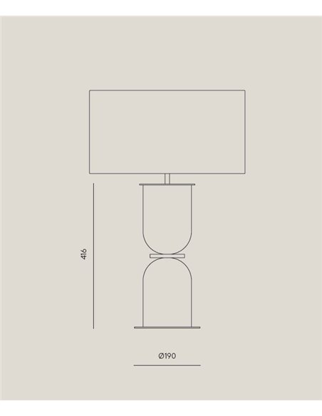 Lámpara de mesa Copo – Aromas – Lámpara decorativa de cerámica, Pantalla incluida