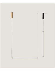 Lámpara colgante Tube – Aromas – Lámpara de techo decorativa, 2 piezas colgantes, LED 3000K 2