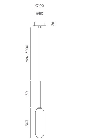 Lámpara colgante Atil – Aromas – Lámpara de techo dorada/negra, LED 2700K