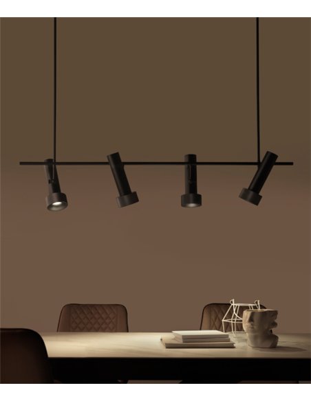 Lámpara colgante Focus – Aromas – Lámpara de techo con 4 focos, LED 3000K, 130 cm