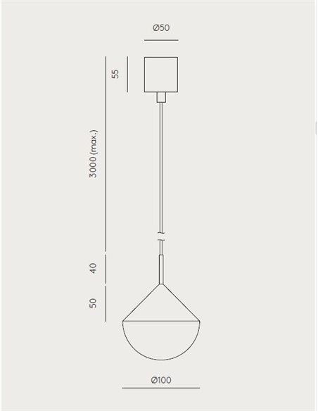 Lámpara colgante Nino – Aromas – Lámpara de techo de vidrio óptico, Dorado+Negro, Regulable