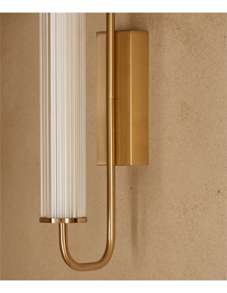 Aplique de pared Ison – Aromas – Aplique de pared decorativo, Lámpara de vidrio, LED regulable 2700K