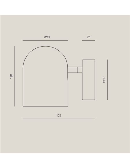 Aplique de pared Pipe – Aromas – Aplique orientable, Lámpara negra, LED 3000K
