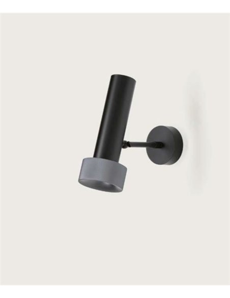 Aplique de pared Focus – Aromas – Lámpara de pared de acero negra, LED 3000K