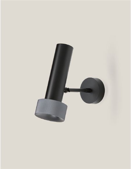 Aplique de pared Focus – Aromas – Lámpara de pared de acero negra, LED 3000K