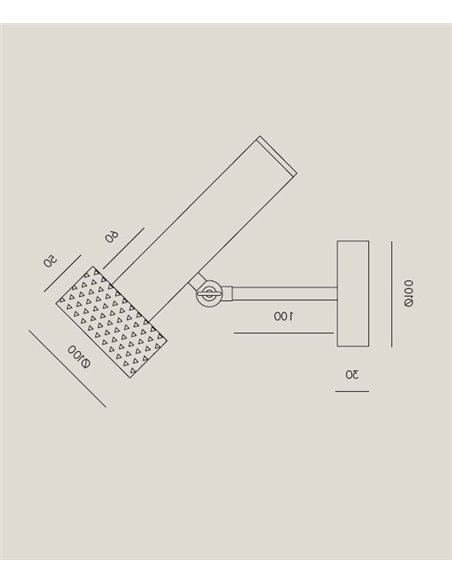 Aplique de pared Focus – Aromas – Lámpara de pared de acero negra, LED 3000K