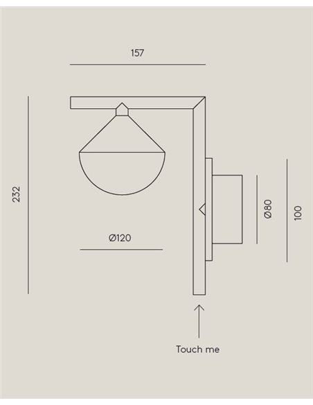 Aplique de pared Nino – Aromas – Lámpara de pared de mármol+cristal, LED 3000K, Dorada