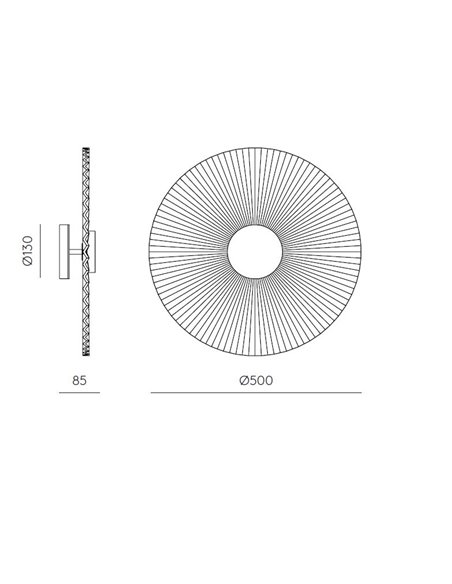 Aplique de pared Osion – Aromas – Lámpara de pared de resina, LED 3000K, 50 cm