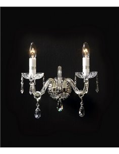 Aplique de pared 97-53.2-A – Copenlamp – Lámpara de pared cristal Asfour, Acabado cromo