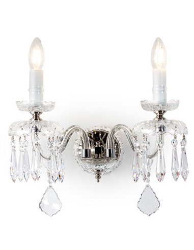 Aplique de pared Capricho – Copenlamp – Lámpara de pared de cristal Asfour