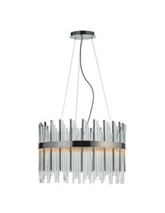 Colgante de techo – Copenlamp – Lámpara cromo satinado, 61 cm 