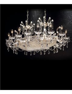 Colgante de techo – Copenlamp – Lámpara M.ª Teresa, Acabdo oro, Cristal Asfour