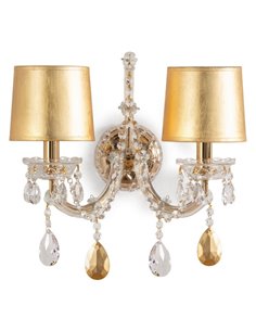 Aplique de pared M.ª Teresa – Copenlamp – Lámpara de pared dorada, Pantallas pan de oro
