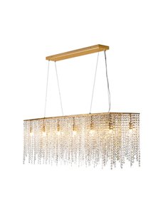 Lámpara colgante – Copenlamp – Latón oro, Cristales Asfour, 12 luces 2