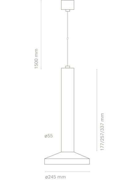 Colgante de techo BCN 50 Home - Nexia - Lámpara LED 3000K, Blanco, 26 cm
