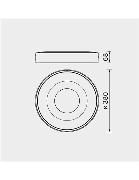 Plafón de techo Coin – Mantra – Lámpara de techo redonda, LED 2700K-5000K, Regulable