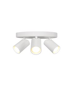 Foco de techo Sal - Mantra - 3 luces orientables, Blanco+Negro, GU10 2