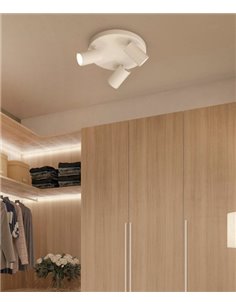 Foco de techo Sal - Mantra - 3 luces orientables, Blanco+Negro, GU10