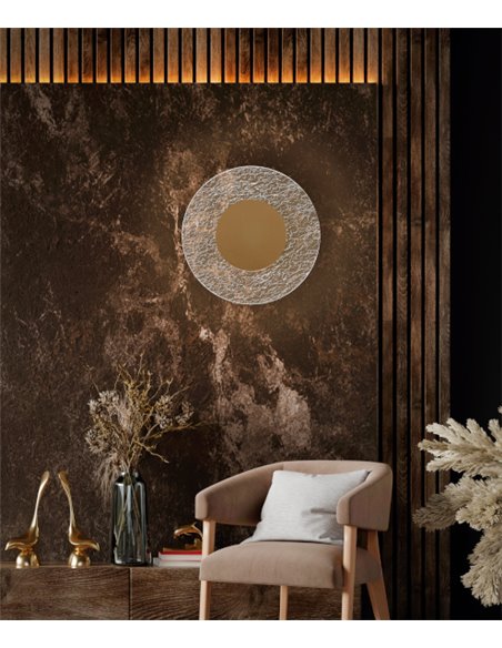 Aplique de pared Jewel – Mantra – Lámpara circular LED 3000K, 25-50 cm