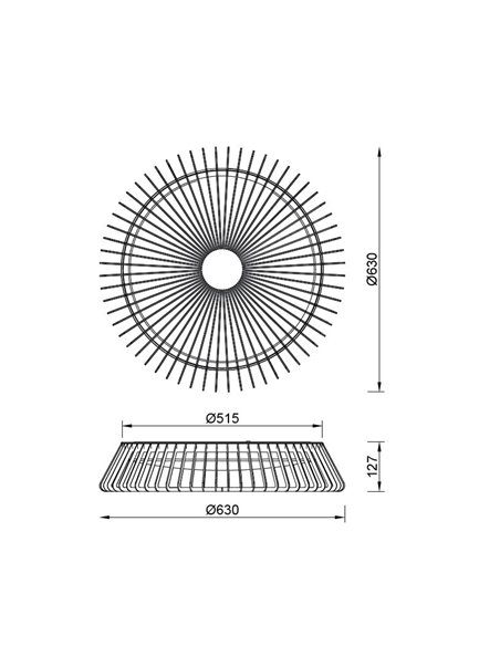 Plafón de techo Himalaya – Mantra – Lámpara regulable, LED 2700-5000K