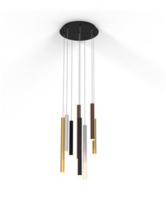 Colgante de techo Cala (redondo) – Mantra – Lámpara multicolor, 8 luces, LED 3000K 2