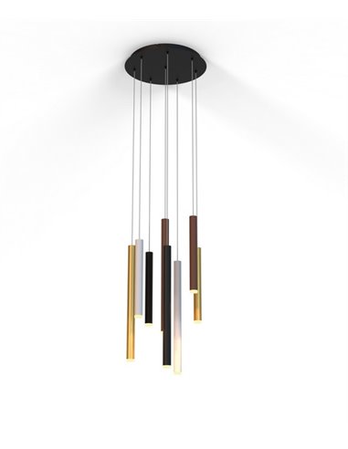 Colgante de techo Cala (redondo) – Mantra – Lámpara multicolor, 8 luces, LED 3000K