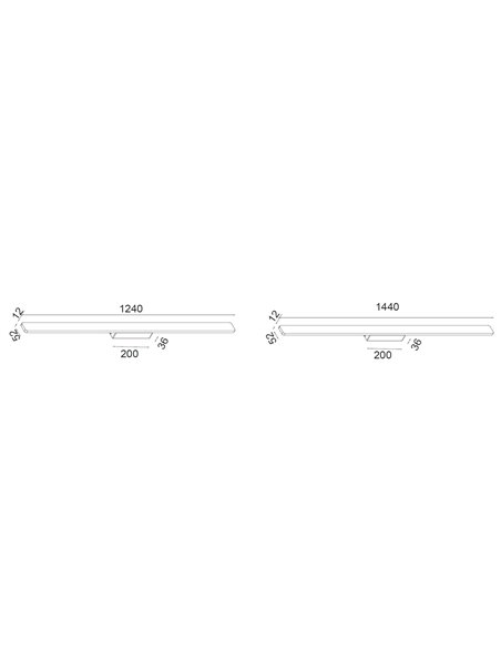 Aplique de pared Lotus – Mantra – Lámpara de exterior IP54, LED 3000K, 124/144 cm